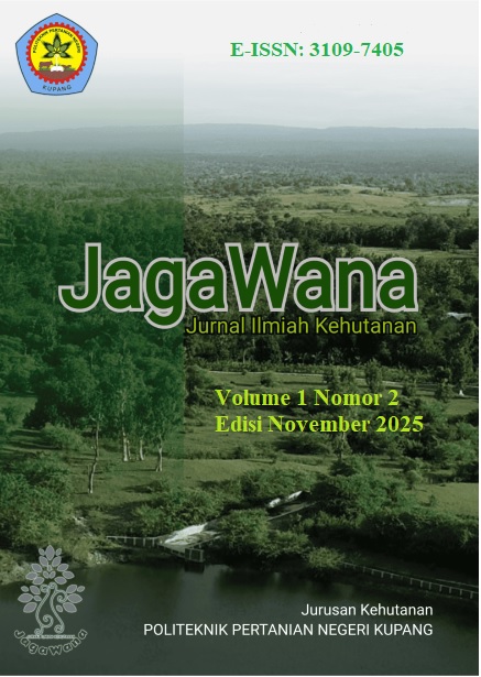 					View Vol. 1 No. 2 (2025): JagaWana: Jurnal Ilmiah Kehutanan
				